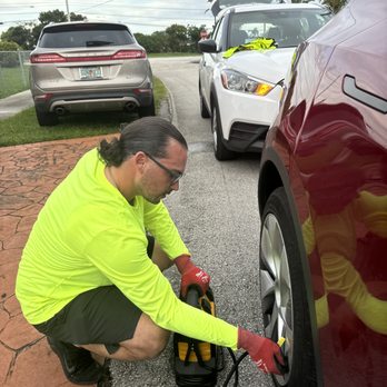 The Car Doctor - Tesla Model Y flat tire repair - Roadside Assistance Near Me The Car Doctor - Tesla Model Y flat tire repair - Roadside Assistance Near Me