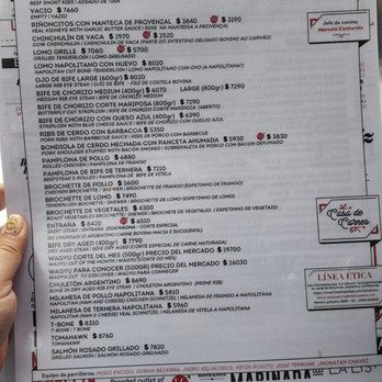 La Cabrera - Menu - Steakhouses Near Me - Buenos Aires, C