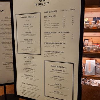 Kingfly Spirits - Drink menu - Distilleries Near Me - Pittsburgh, Pennsylvania Kingfly Spirits - Drink menu - Distilleries Near Me - Pittsburgh, Pennsylvania