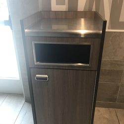 McDonald's - I am easily impressed...stainless steel trash receptacles!!!