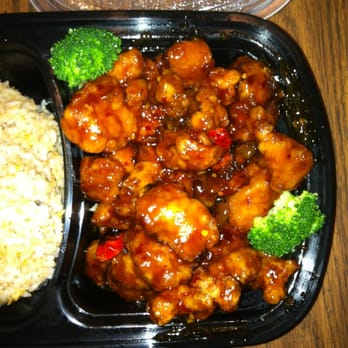 Wok Express - Orange chicken. Taste pretty good! - Chinese Near Me - Euless, Texas