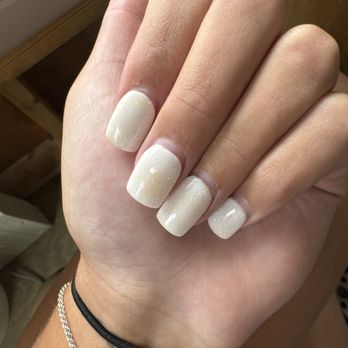 Gloss Spa - more yellowing, one nail is round the other is square? - Nail Salons Near Me - Torrington, Connecticut Gloss Spa - more yellowing, one nail is round the other is square? - Nail Salons Near Me - Torrington, Connecticut
