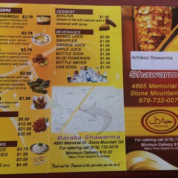 Arhiboo Shawarma - Middle Eastern Near Me - Stone Mountain, Georgia