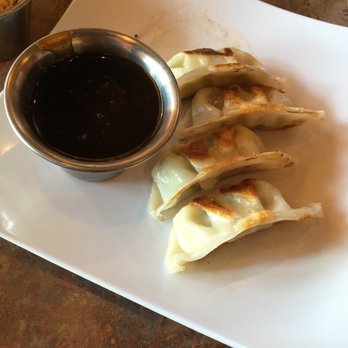 Genghis Grill - Chicken Potstickers (missing one) - Asian Fusion Near Me - Richmond, Virginia Genghis Grill - Chicken Potstickers (missing one) - Asian Fusion Near Me - Richmond, Virginia