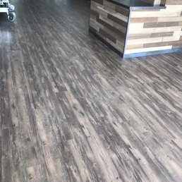 a wood floor in a salon a wood floor in a salon