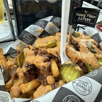 Happy Place Eatery - Vegan loaded fries - Burgers Near Me - Ventura, California Happy Place Eatery - Vegan loaded fries - Burgers Near Me - Ventura, California
