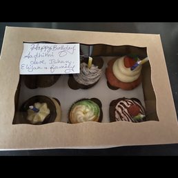 Assorted half dozen cupcakes with personal note Assorted half dozen cupcakes with personal note