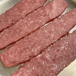 Maplewood Meats - Venison bacon in the pan