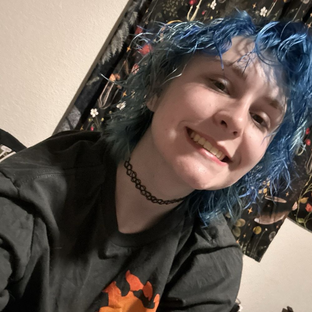 Blue hair and style from Brittany Blue hair and style from Brittany