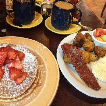 Wildflower Cafe - The The Wildflower Two 's & Strawberry pancakes - Breakfast & Brunch Near Me - Redondo Beach, California