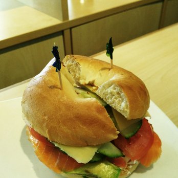 Tsaa Tea Shop - Salmon bagel was a full on sandwich with cream cheese, tomatoes, avocado, cucumbers and havarti cheese YUM! - Tea Rooms Near Me - Toronto, Ontario