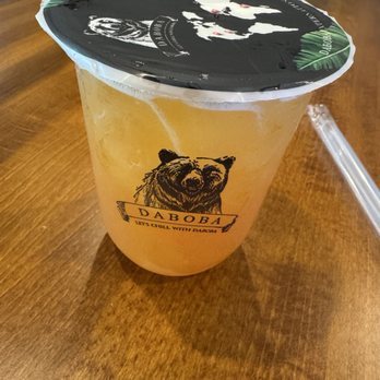Daboba - Peach rose tea - Desserts Near Me - Pearland, Texas