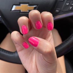 Nails are uneven as well as the paint.