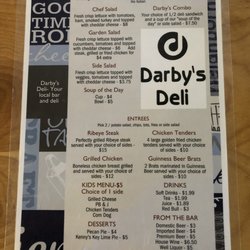 Darby's Deli - Menu