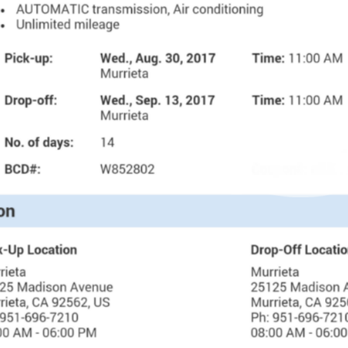 Budget Car Rental - 11:00 a.m. reservation for 14 days and they were trying to give me a dirty car - Car Rental Near Me - Murrieta, California Budget Car Rental - 11:00 a.m. reservation for 14 days and they were trying to give me a dirty car - Car Rental Near Me - Murrieta, California