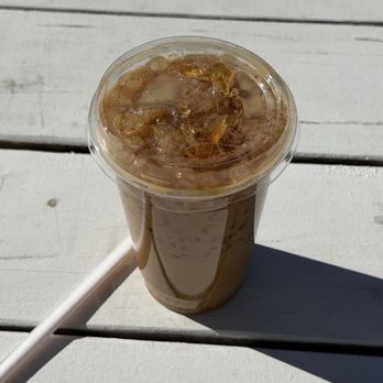 Windmill Coffee - Honey-Bear Iced Latte with almond milk - Coffee & Tea Near Me - Strawberry, Arizona Windmill Coffee - Honey-Bear Iced Latte with almond milk - Coffee & Tea Near Me - Strawberry, Arizona