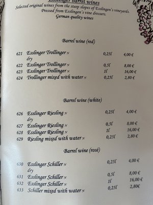Menu photo 6 Weinkeller Einhorn Esslingen, BW Menu photo 6 Weinkeller Einhorn Esslingen, BW
