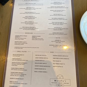 Murphy's - Menu - American Near Me - Atlanta, Georgia