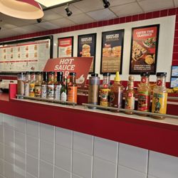 Firehouse Subs - Inside hot sauces