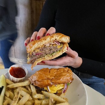 The Winchester - Look at this beautiful juicy burger! - Gastropubs Near Me - Grand Rapids, Michigan