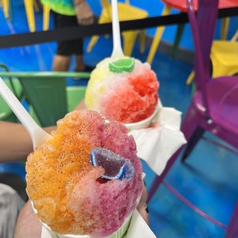 Da Kine Shave Ice - three different flavors of ice cream - Shaved Ice Near Me - Kihei, Hawaii