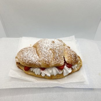 Fresh & Creamy Donuts - a pastry with whipped cream and strawberries - Donuts Near Me - Lewisville, Texas Fresh & Creamy Donuts - a pastry with whipped cream and strawberries - Donuts Near Me - Lewisville, Texas