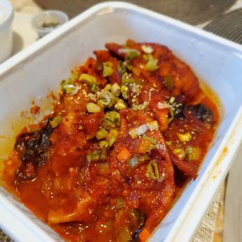 Joongmi Banjum - Manassas - No.4 Kan prong man doo...too sweet + little spicy. If you are not a fan of sweet + spicy, please ask for less sweet + less spicy - Korean Near Me - Manassas, Virginia