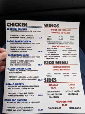 Menu photo 2 The Heroes Grill Titusville, FL