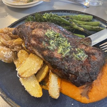 Hooked - Rib eye, fingerlings, broccolini. - Seafood Near Me - Ocean City, Maryland Hooked - Rib eye, fingerlings, broccolini. - Seafood Near Me - Ocean City, Maryland