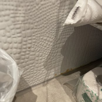 香港荃灣帝盛酒店 - Brown stains on bathroom wall (food or poop?) - Hotels Near Me - Hong Kong, HK