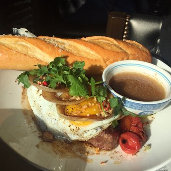 LSXO - Bo ne steak and eggs with baguette and pate butter. - Vietnamese Near Me - Huntington Beach, California