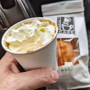 Alaias Cafe - Double Espresso Con Panna, Ham and Cheese Empanada - Cafes Near Me - Pensacola, Florida Alaias Cafe - Double Espresso Con Panna, Ham and Cheese Empanada - Cafes Near Me - Pensacola, Florida