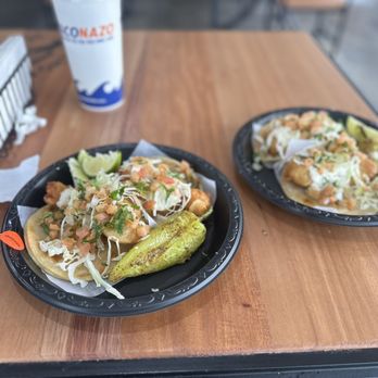 Taco Nazo - Two fish tacos and two shrimp tacos - Tacos Near Me - La Puente, California Taco Nazo - Two fish tacos and two shrimp tacos - Tacos Near Me - La Puente, California