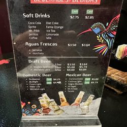 Raul’s Mexican - Drink menu
