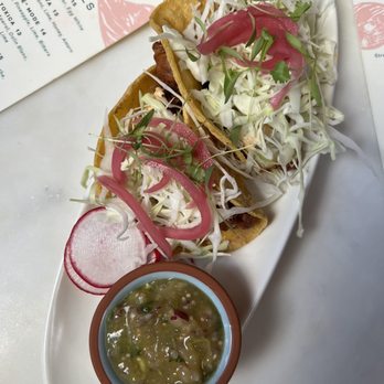 Bar Cala - Sad and expensive tacos that came on a plate that was not practical - Bars Near Me - Portland, Oregon