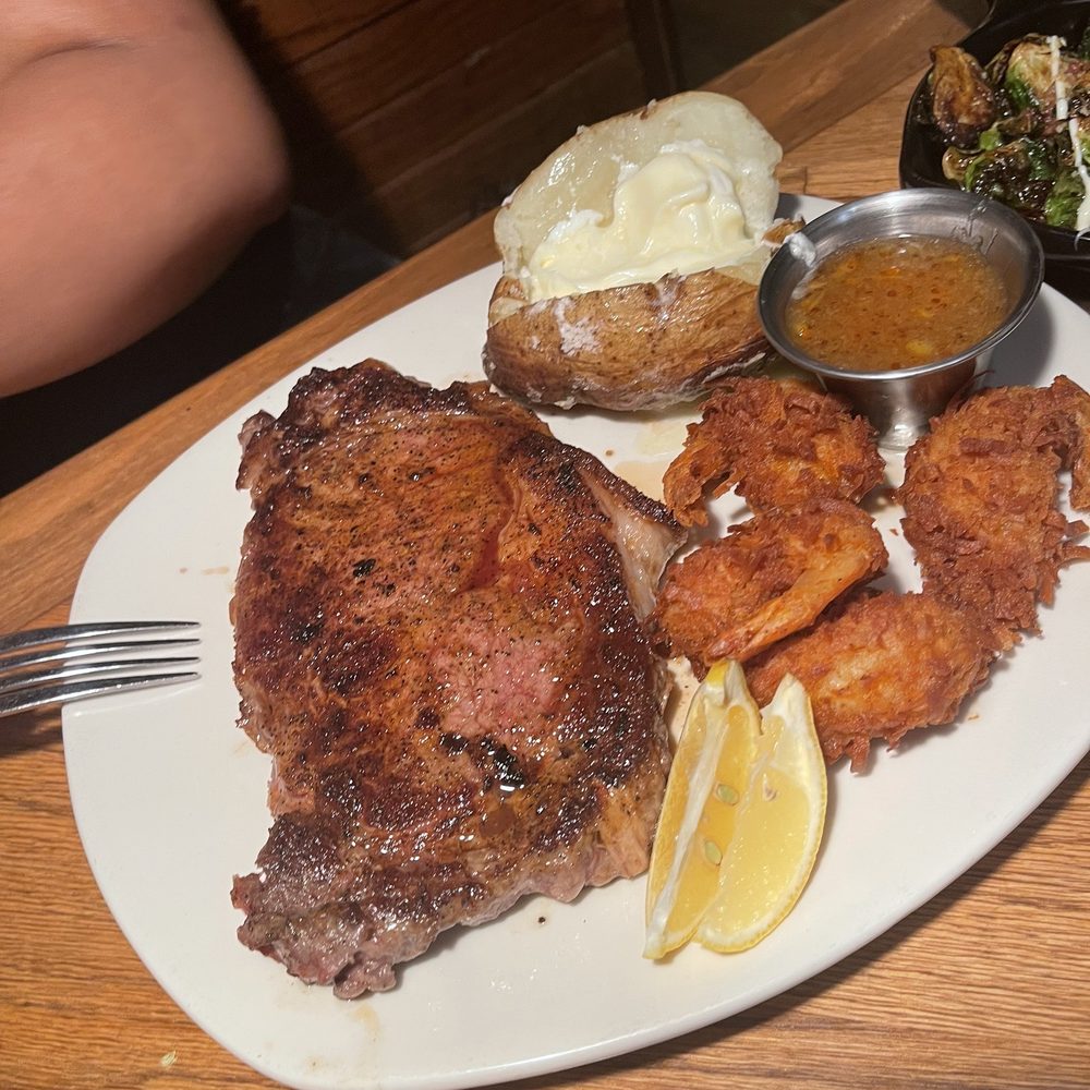 Outback Steakhouse - 13oz Ribeye* & Choice of Shrimp - Steakhouses Near Me - Norwalk, California Outback Steakhouse - 13oz Ribeye* & Choice of Shrimp - Steakhouses Near Me - Norwalk, California