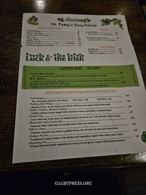 Menu photo 4 T J Carney's Venice, FL