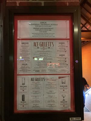 Menu photo 3 Ace Gillett's Fort Collins, CO