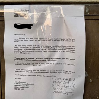 CMC Realty & Property Management - Behold USPS's strongly worded letter. No mail for weeks at a time. Gone on YEARS? No official state mail; I've had to close accounts. - Property Management Near Me - Long Beach, California