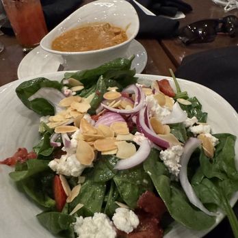 Iron Hill Brewery & Restaurant - This is an appetizer sized salad, and a cup of soup? Wow! - Brewpubs Near Me - Hershey, Pennsylvania