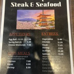 Hachi Express Japanese Grill - Recent 2024 menu