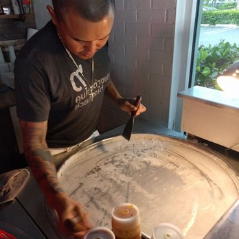 Eathai - Rolled ice cream setup - Thai Near Me - Boca Raton, Florida