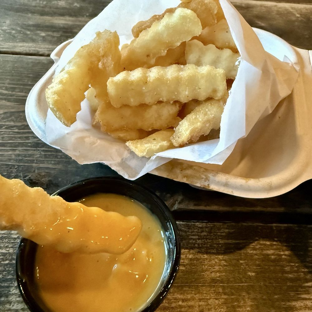 Midcity Smashedburger - Krinkle Fries w/ Nacho Cheese - Burgers Near Me - Portland, Oregon Midcity Smashedburger - Krinkle Fries w/ Nacho Cheese - Burgers Near Me - Portland, Oregon