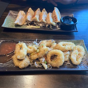 Cherry - Asian Fried dumplings (pork) & salt & pepper calamari - Sushi Bars Near Me - Lake Wylie, South Carolina