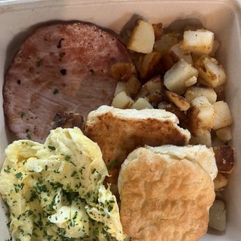 First Watch - Traditional Breakfast w/ smoked ham, potatoes, buttered biscuit, and scrambled eggs. - Breakfast & Brunch Near Me - Dawsonville, Georgia