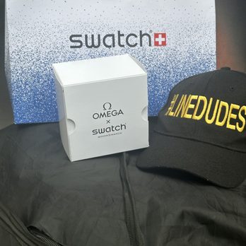 Same Ole Line Dudes - MISSION TO BLUE MOON OMEGA X SWATCH RELEASE, AUGUST 2024 TIMES SQUARE - Couriers & Delivery Services Near Me