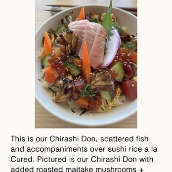 Cured Fish Bar - What was advertised on their website - Japanese Near Me - Livermore, California