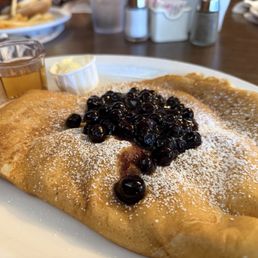 Danish pancakes with blueberries