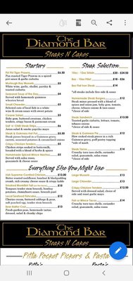 Menu photo 2 Diamond Bar Ballycastle, MYL Menu photo 2 Diamond Bar Ballycastle, MYL