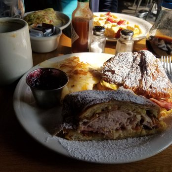 The Peach Cafe - Monte Cristo in poor photo lighting :) - New American Near Me - Monrovia, California The Peach Cafe - Monte Cristo in poor photo lighting :) - New American Near Me - Monrovia, California